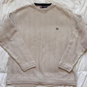 Vintage 90s knit sweater chaps sz XXL crewneck cotton casual fisherman skater